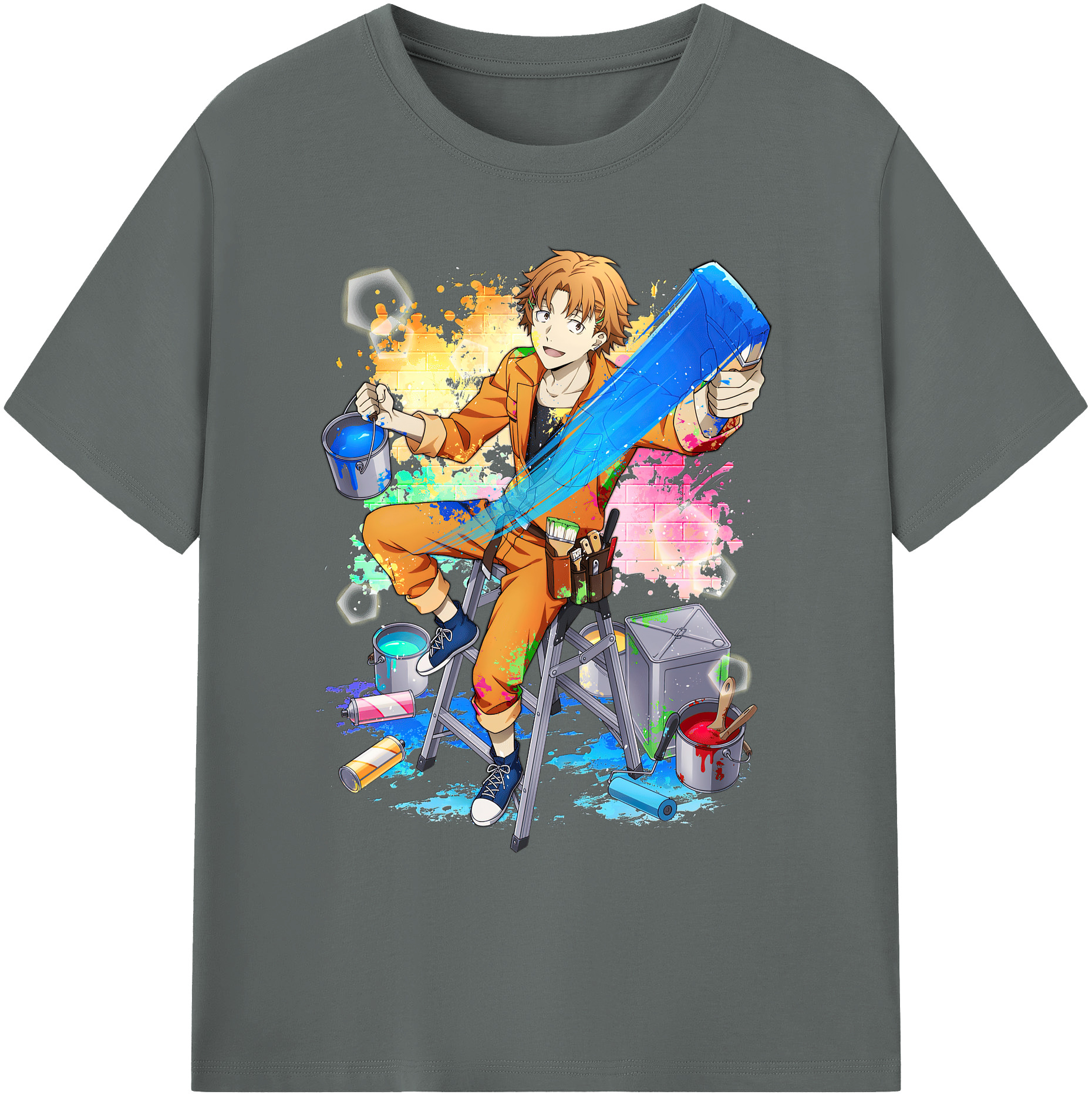 （画像用） 文豪ストレイドッグス Bungo Stray Dogs 綿100％ メンズ半袖Tシャツ｜肌触りやわらか＆通気性